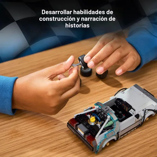 Miniatura 4 de LEGO Speed Champions Máquina del Tiempo de Regreso al Futuro - Juguete de construcción para niños, juguete de coche de simulación y exhibición con 2