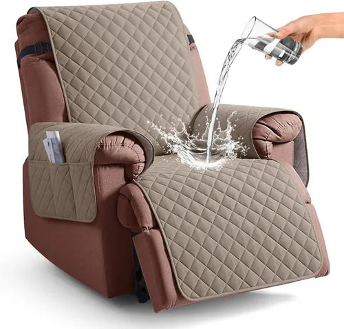 Miniatura 26 de KinCam Funda 100% impermeable para silla reclinable, fundas de sofá reclinable para mascotas, perros, funda de sofá reclinable, protector de muebles