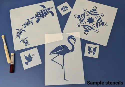 Miniatura 5 de Robin and Nest Stencil - 9.3" x 8" Forest Mountain Woodland Wildlife African Wild Animal DIY Reusable Laser Cut Mylar Template for Painting Home