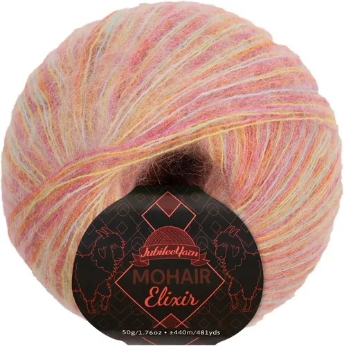 Miniatura 9 de JubileeYarn Mohair Elixir Yarn - 50g/Skein Baby Wool Blend - Cosmopolitan - 1 Skein