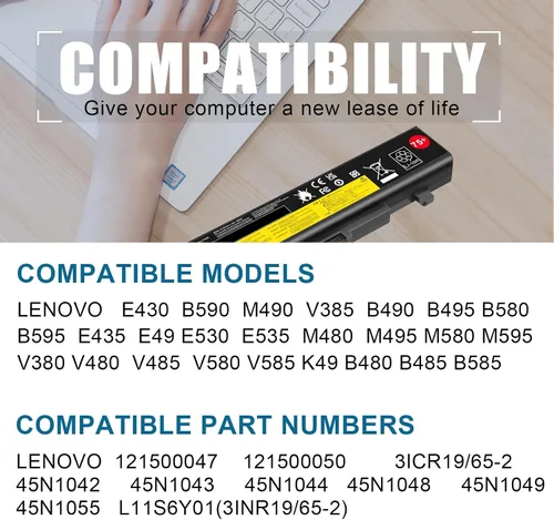 Miniatura 5 de Fancy Buying 75+ B590 E430 E530 E540 0A36311 Batería para portátil ThinkPad E431 E435 E440 E445 E531 E535 E545 45N1048 45N1049 45N1043 45N1042