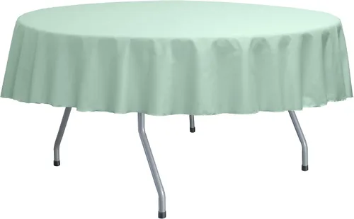 Miniatura 31 de Ultimate Textile Poly-Cotton Twill 60-Inch Round Tablecloth - Fits Tables Smaller Than 60-Inches in Diameter, Navy Blue