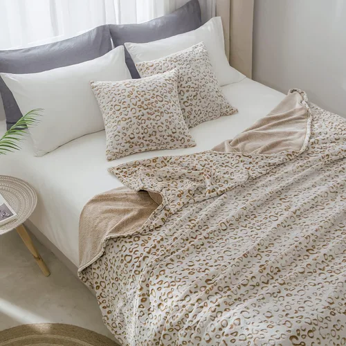Miniatura 8 de FY FIBER HOUSE Manta de franela y forro polar, cobija ligera y suave de microfibra para adultos, de 60 x 80 pulgadas, con diseño de leopardo