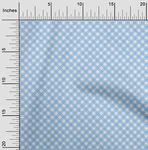 Miniatura 2 de oneOone Tela de algodón flexible de tela negra a cuadros de tela de costura por yarda Impreso DIY Ropa Suministros de costura 40 pulgadas