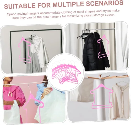 Miniatura 9 de CHILDWEET Perchas para pantalones, 10 piezas, colgador de trajes, juego de bebé, ropa para niños, ropa de plástico para niños pequeños para armario