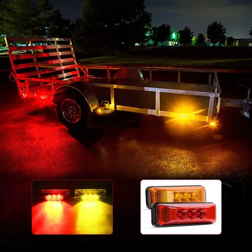 Miniatura 8 de Nilight 10 piezas de 3 ledes, luz de remolque de 3.9 pulgadas, luces de marca lateral delantera, trasera e indicadora de luces de gálibo