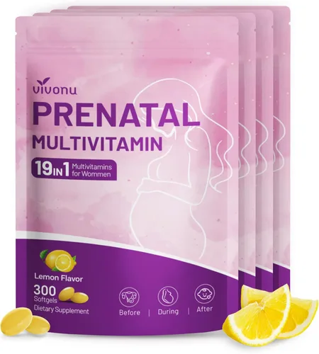Miniatura 11 de VivoNu Multivitamínico prenatal, vitaminas prenatales con ácido fólico, probiótico, biotina, zinc, vitamina D3, K2, B6, B12, C y más, 300 cápsulas