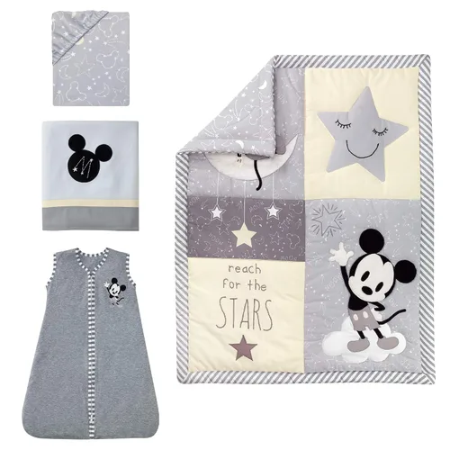Miniatura 2 de Lambs & Ivy Mickey Mouse - Juego de ropa de cama para cuna, 4 piezas