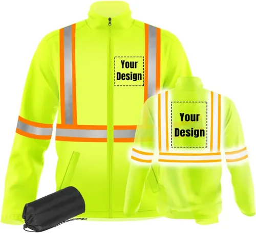 Miniatura 16 de Chaquetas de seguridad ligeras y finas de trabajo reflectantes de alta visibilidad para requisitos particulares su logotipo