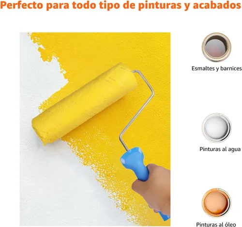 Miniatura 4 de Cubiertas de rodillo de pintura de microfibra Amazon Basics, para acabado suave, 9 x 3/8 pulgadas, paquete de 6