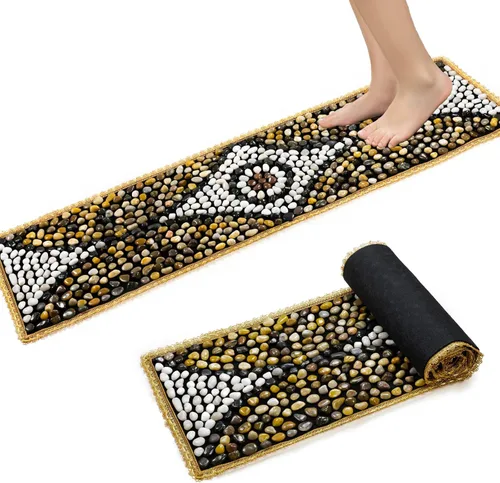Alfombrilla de masaje de guijarros, masajeadores de pies reflexología, almohadilla de masaje para aliviar el dolor de pies, regalos de relajación
