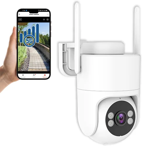 Cámara de seguridad TUYA de 6MP para exteriores, cámaras WiFi 2.4G/5G para grabación de seguridad en el hogar 24/7, panorámica de visión de 360°,