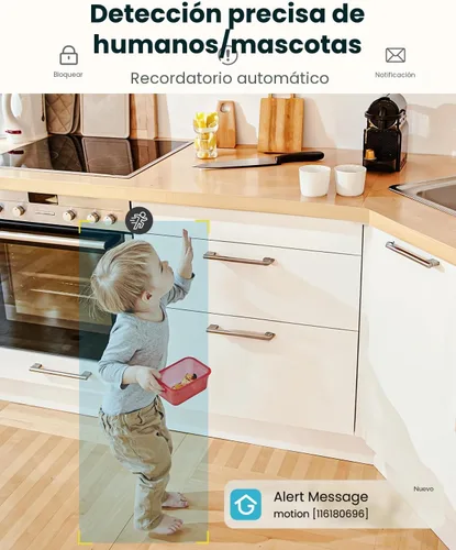 Miniatura 4 de ieGeek - Cámara de seguridad para interiores de 2K, cámaras WiFi 5G/2.4G para mascotas para seguridad del hogar, cámara para perros de 360°