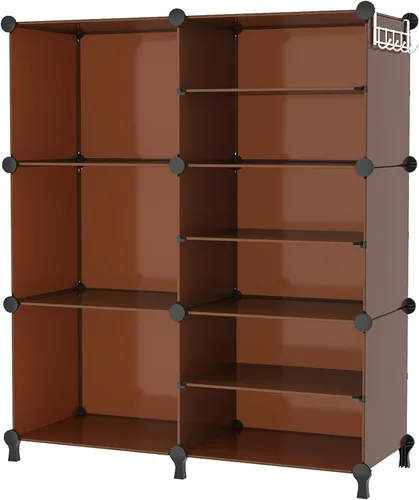 Miniatura 12 de AWTATOS Organizador de armario con 6 cubos de almacenamiento, estantes portátiles para armario, organizadores de ropa y almacenamiento apilables