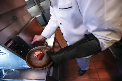 Miniatura 3 de San Jamar Ultigrip - Manopla de horno con protección contra el calor y el frío para cocinar, panaderías, cocinas y restaurantes, neopreno, 17