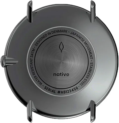 Miniatura 3 de Nordgreen Reloj de metal nativo escandinavo con esfera negra y correas intercambiables