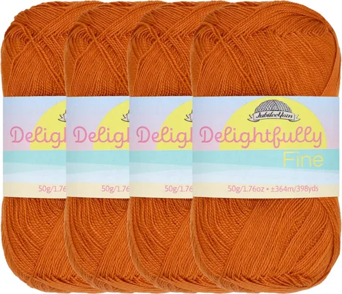 Miniatura 38 de JubileeYarn - Ovillo de hilo deliciosamente fino, 1.76 oz/madeja de rayón de bambú, color rosa polvo, 4 madejas