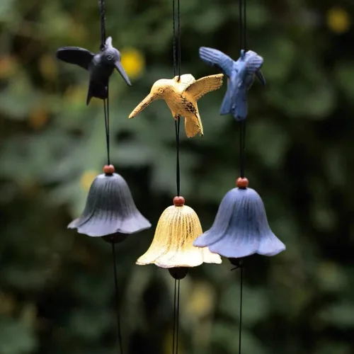 Miniatura 15 de 1 campanilla de viento tradicional japonesa de la suerte para exteriores, Iwachu de hierro fundido bendice templo, campanas de viento pequeñas