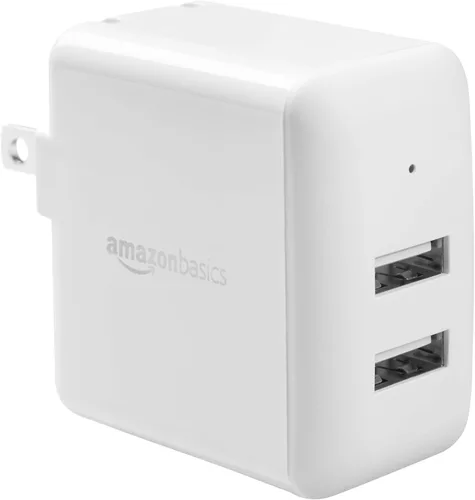 Miniatura 10 de Amazon Basics Cargador de pared USB-A de 12 W de un puerto (2.4A) para teléfonos (iPhone 15/14/13/12/11/X, Samsung y más), paquete de 2, blanco