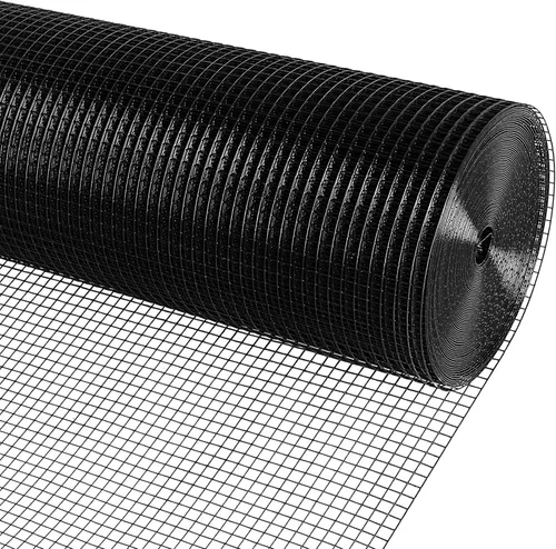 Miniatura 11 de Malla de Alambre Recubierto de Vinilo Negro PVC Paño de Hardware 1/2 pulg 60 cm x 30 m Calibre 19, Valla de Alambre Soldado Malla de Alambre