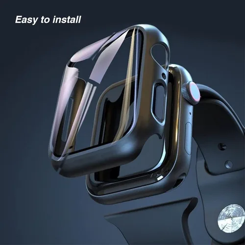 Miniatura 2 de Ailun Funda protectora de pantalla para Apple Watch Series 9, 8 y 7 [1.61 pulgadas], carcasa rígida ultrafina de policarbonato integrado con vidrio