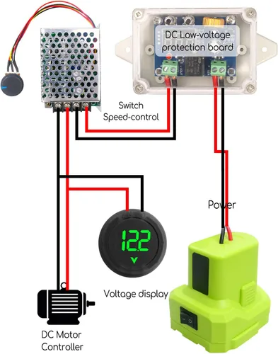 Miniatura 4 de Kit de adaptador de batería para ruedas eléctricas compatible con batería de litio Ryobi de 18V, kit convertidor de adaptador de batería