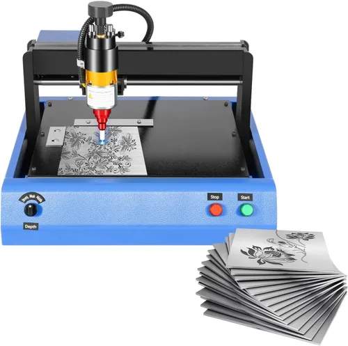 Máquina eléctrica de marcado de acero metálico, 110 V 400 W, enrutador de metal Marcador de metal, máquina de grabado de marcado de metal, etiqueta