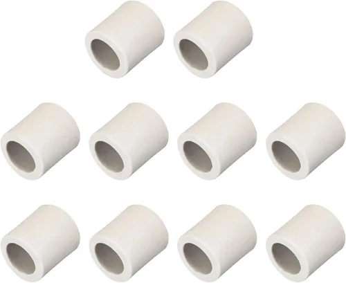 Miniatura 12 de uxcell 10 unids 0.079 in diámetro tubo de cerámica aislado cable electrónico paquete de aislamiento térmico protección de un solo orificio, 0.157 in