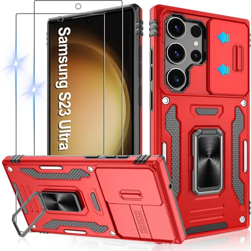 Miniatura 98 de Gritup para Samsung Galaxy S22 Funda con protectores de pantalla HD de 2 paquetes y cubierta deslizante para la cámara, protección contra caídas