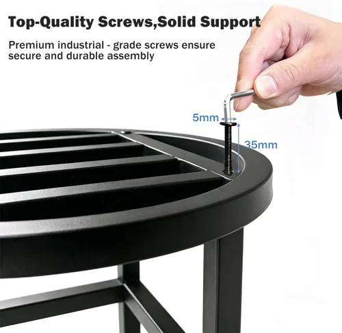 Miniatura 6 de Soporte para plantas para interiores y exteriores, soporte de metal de 13 pulgadas de alto, soportes de pedestal de hierro forjado resistentes