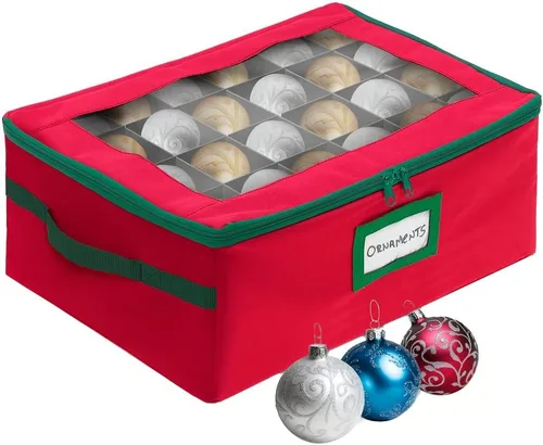 Miniatura 16 de HOLDN’ STORAGE - Caja de almacenamiento para adornos navideños con divisores - Capacidad para 48 adornos de hasta 3.0 pulgadas de diámetro, 2 Negro