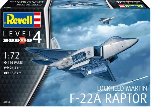 Miniatura 2 de Revell 03858 Lockheed Martin F-22A Raptor Modelo Kit Escala 1:72