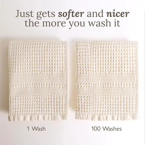 Miniatura 6 de GILDEN TREE Sábana de Baño Waffle Toallas de Baño Grandes de Secado Rápido Toallas Corporales Delgadas, Toallas de Baño Extragrandes de 40x80 Espuma