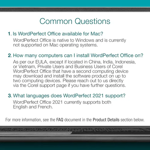 Miniatura 9 de Corel WordPerfect Office Home & Student 2021 Office Suite of Word Processor, Spreadsheets & Presentation Software [PC Disc]