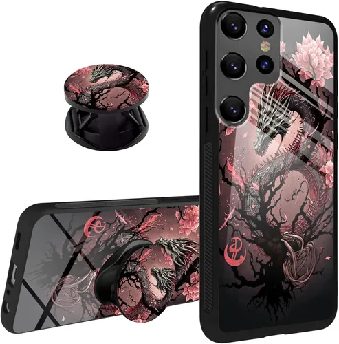 Miniatura 26 de Funda para Samsung Galaxy S22 Ultra Phone Grip con soporte expandible Soporte Soporte Kickstand, TPU suave a prueba de golpes Anti-arañazos Tapa