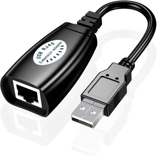 Miniatura 3 de SNLLMZI - Extensor USB RJ45 sobre Cat5/Cat5e/Cat6/Cat7/Cat8, adaptador de conector de cable de extensión - 2 pares