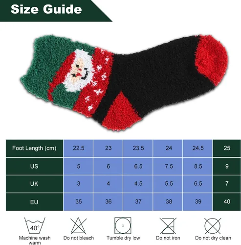 Miniatura 6 de LKV Calcetines de invierno para mujer, caja de regalo, calcetines de lana gruesa, suaves, cálidos, calcetines casuales para mujer, calcetines