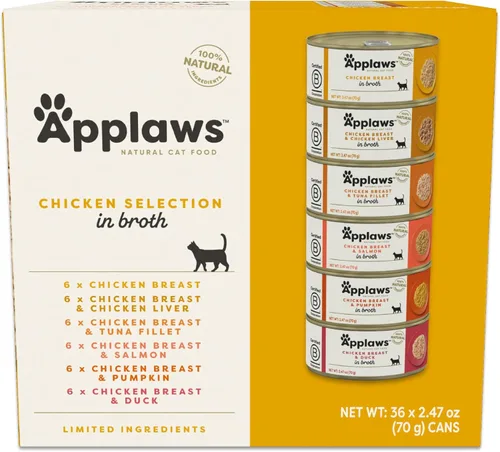 Miniatura 17 de Applaws - Comida húmeda enlatada natural para gatos, ingredientes limitados y naturales, alto contenido en proteínas sin aditivos artificiales