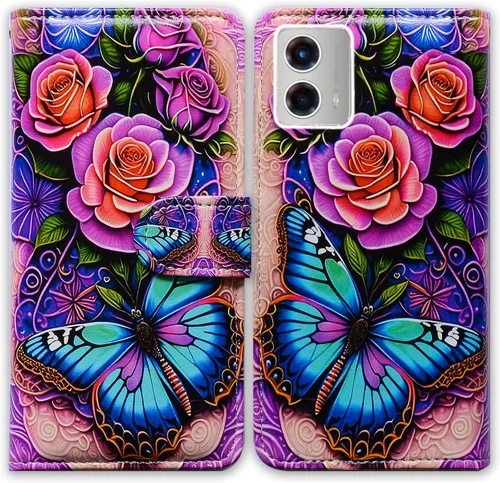 Miniatura 25 de Bcov Funda para Moto G 5G 2023, diseño de pájaro negro y verde con tapa para teléfono con ranura para tarjetas, soporte para Motorola Moto G 5G 2023