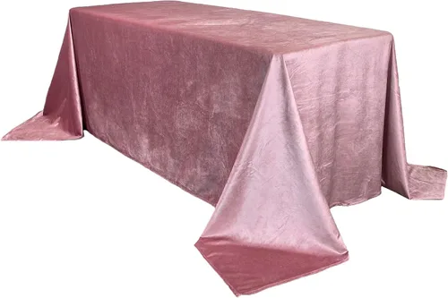 Miniatura 6 de YOUR CHAIR COVERS - Manteles rectangulares de terciopelo real - Mantel sin costuras de alta calidad para mesas rectangulares estándar de 5.9 ft