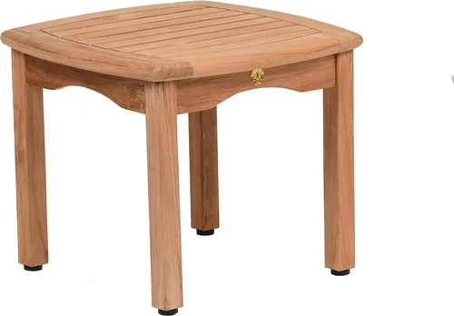 Miniatura 8 de Amazonia Mesa auxiliar cuadrada y duradera Roma Madera de eucalipto Ideal para exteriores e interiores