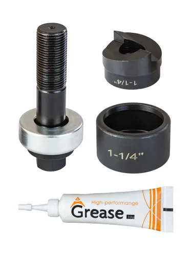 Unidad de Punzonado Knockout para Conducto de 1-1/4" con Espárrago de Tracción Manual - Tamaño Real de Orificio de 1.7", Uso Versátil y Capacidad de