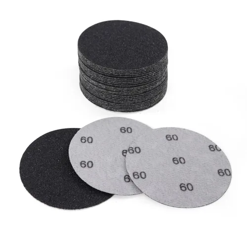 MAXMAN 30 discos de lijado de 3 pulgadas, 60 granos gancho y bucle papel de lija profesional de carburo de silicio, húmedo seco pulido para madera,