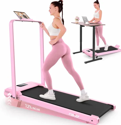 Miniatura 15 de FUNMILY Cinta de Correr Plegable con Almohadilla de Caminata Mejorada con Inclinación del 12%/15% y Barra de Manejo, Cintas de Correr Compactas
