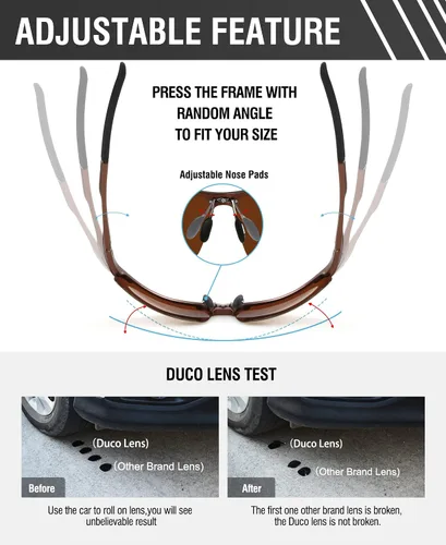 Miniatura 4 de Duco - Gafas de sol deportivas polarizadas para hombre con protección UV 8177s