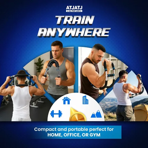 Miniatura 8 de Entrenador de brazo Twister de 3 niveles (50-100 libras), equipo de entrenamiento ajustable para pecho y bíceps para hombres, equipo de gimnasio