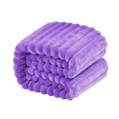 Miniatura 19 de NTBAY Manta de franela de felpa para bebé, manta suave y cálida para niños pequeños con textura a rayas para cochecito, cuna, viajes, 30 x 40 Negro