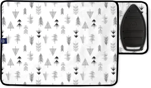 Encasa XO - Alfombrilla de planchado (Pequeña 28"x20") con acolchado de 3mm y soporte de plancha de silicona para prensado al vapor sobre mesa o