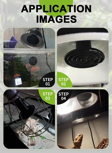 Miniatura 2 de Emisor infrarrojo de cerámica de 75 W, calentador de reptiles sin luz, para dragones barbudos, lagartos, tortugas, serpientes, anfibios y pollos