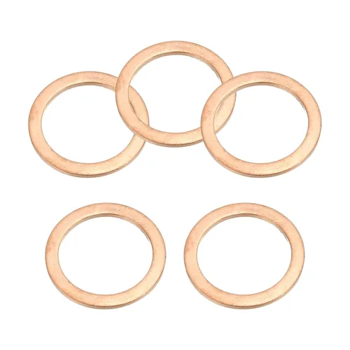 Miniatura 23 de PATIKIL Anilla de arandela de cobre M4, 25 piezas, 4mm ID 8mm OD 1mm de espesor, arandela plana métrica de sello de cobre para tornillos, pernos